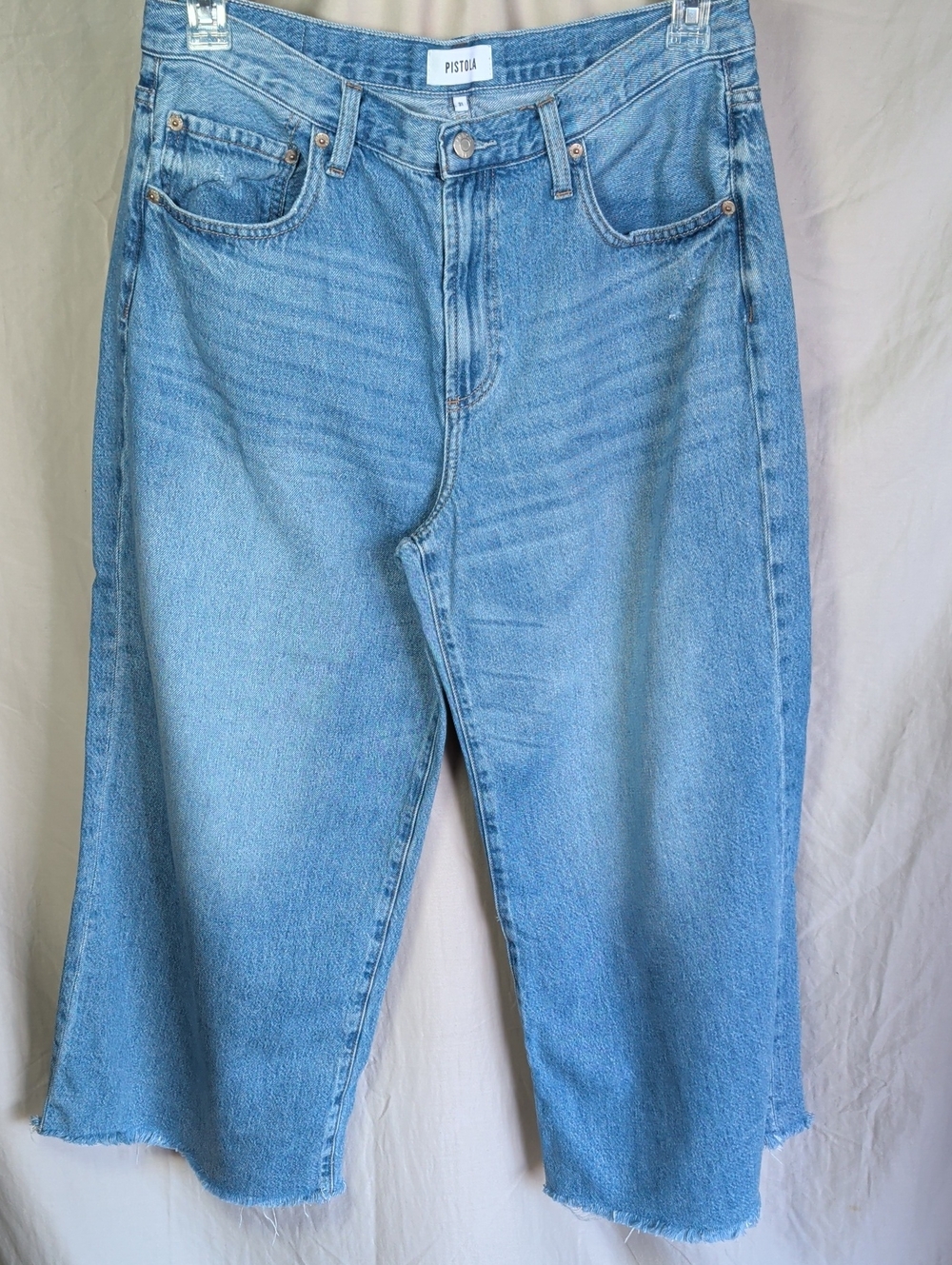 pistola Women's Light Wash Wide Leg Jeans Boho Gorpcore Leisure Wear